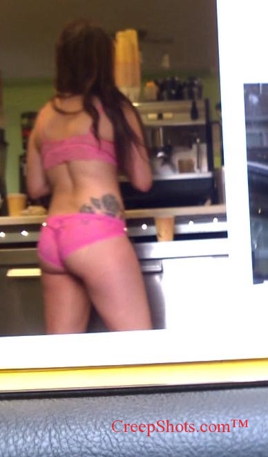 waitress in bra and panties