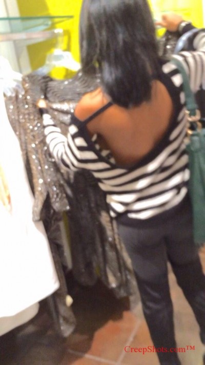 over size shirt showing side boob