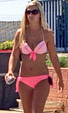 bikini babe at the pool