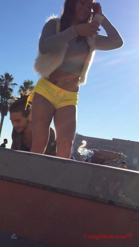 sexy body in short shorts