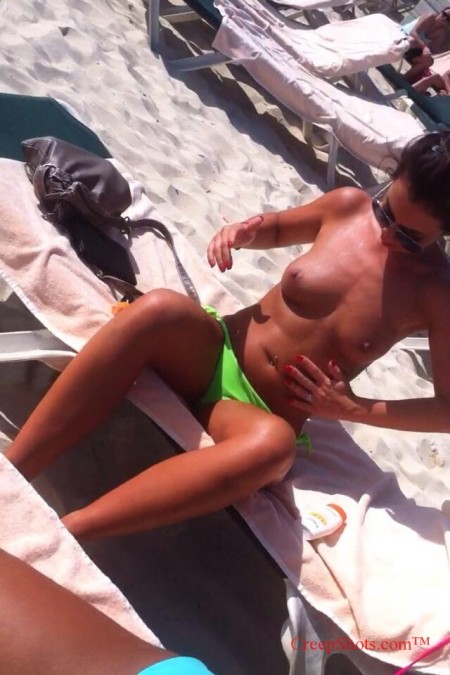 topless at the beach