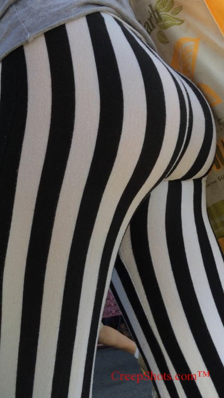 phat booty in striped leggings