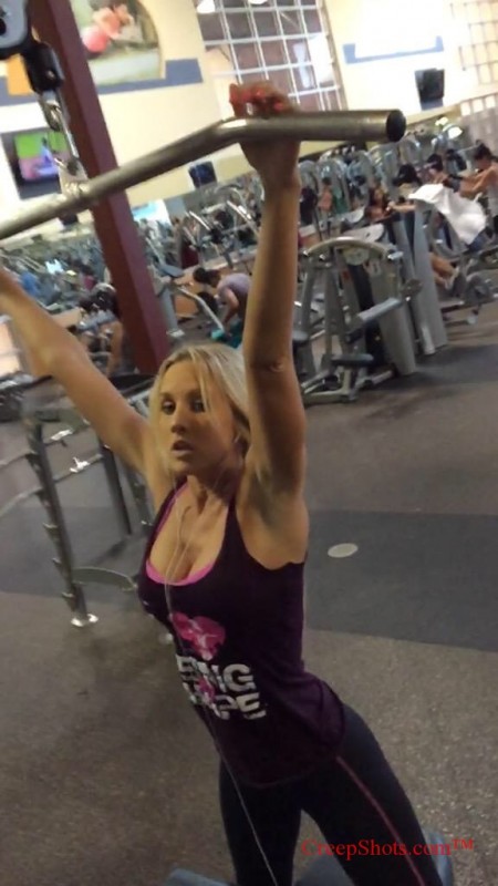 sexy blonde at the gym
