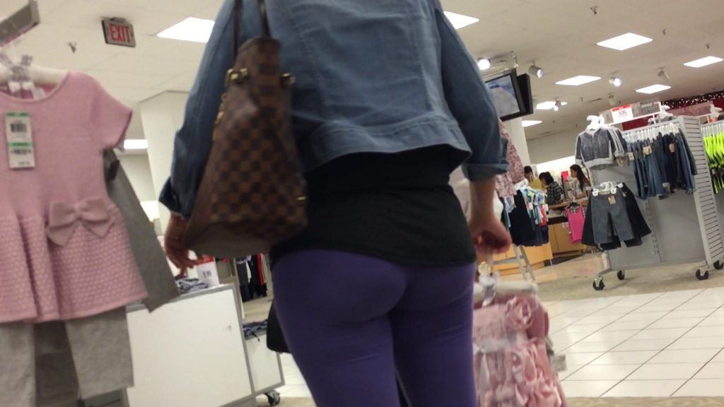 thick and hungry ass in purple leggings