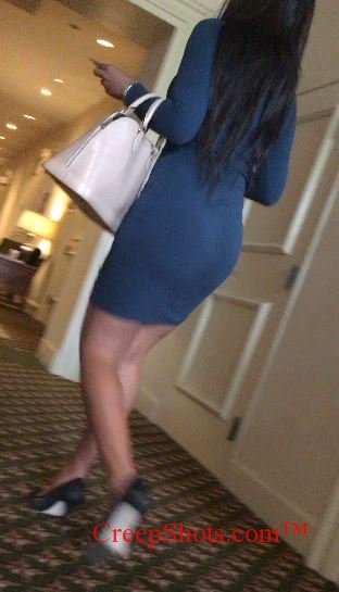 thick ass in blue dress 2