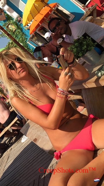 blonde in pink bikini 1