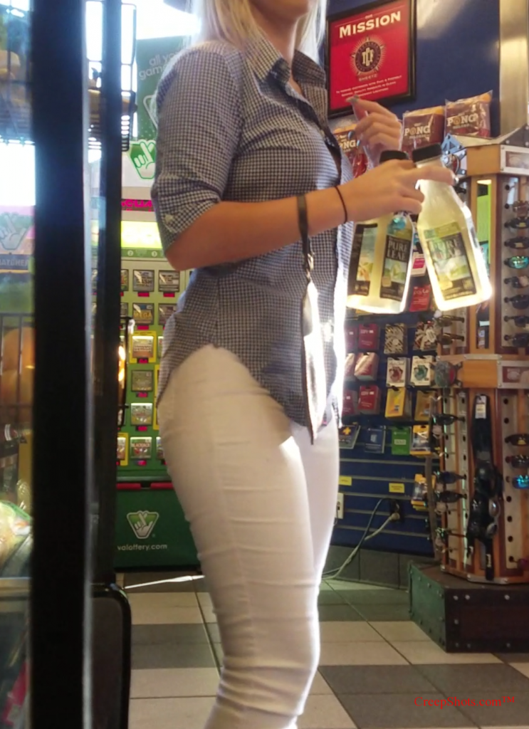 tight white jeans